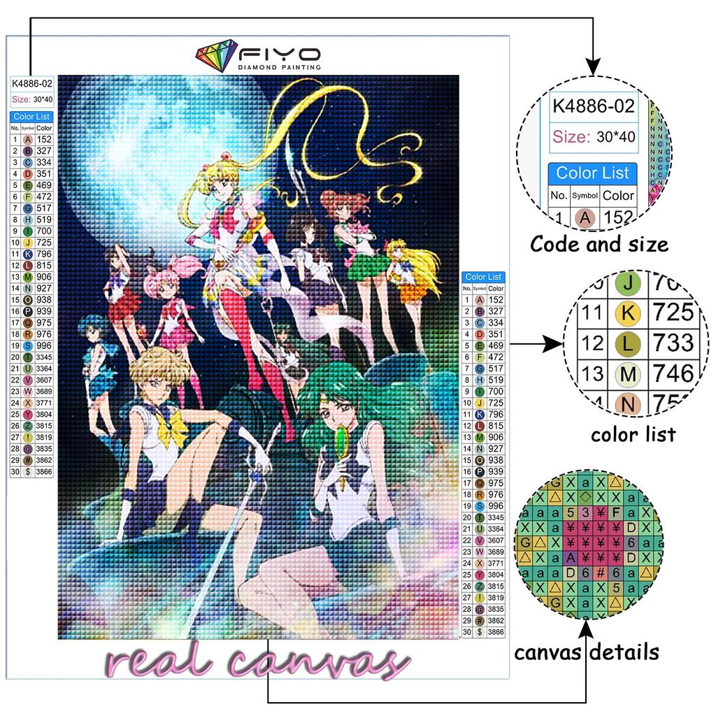 Набор для вышивки крестом DIY Алмазная вышивка Сейлор Мун Алмазная картина Домашний декор