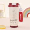 New Stainless Steel Thermos Cup High Appearance Level Bell Flower Portable Double Drink Coffee Cup Large Capacity Straw Cup