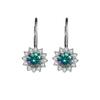 Bague Ringen Женские серьги из стерлингового серебра 925 пробы, 1 карат, VVS, муассанит, свадебные роскошные ювелирные изделия, классические серьги-капли с подсолнухом