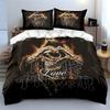 Skull Flame Artwork Set Bedding Duvet Cover Set Duvet Cover Pillowcases  (1*Duvet Cover 2*Pillowcases, without duvet insert)