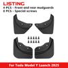TPE Car Wheel Mud Flaps Guards MudFlaps For Tesla Model Y Juniper 2026 2025 Launch 2020 2021 2022 2023 2024 Front Rear Mudguards
