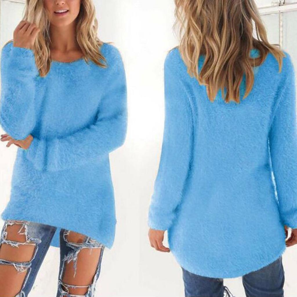 Женские теплые зимние однотонные пуловеры на молнии на четверть, свитер, плюшевый топ