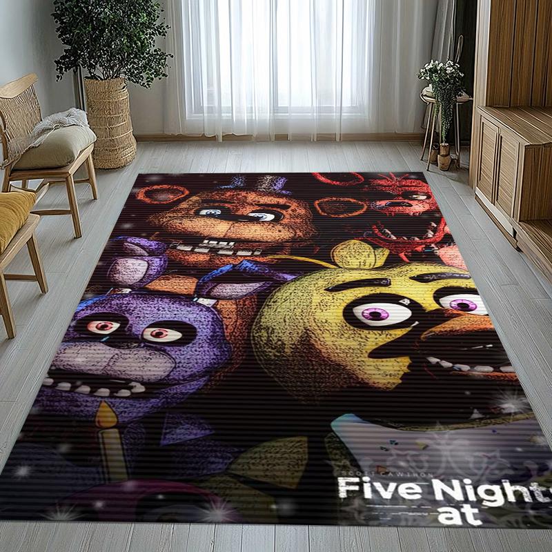 Хоррор Фредди F-FNAF Игры Гостиная Нескользящий Ковер Мягкий Ковер для Спальни Детской Игровой Комнаты Дивана, Домашний Декор Придверный Коврик Подарок