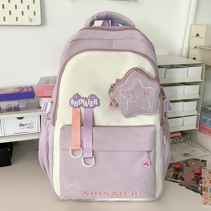 Школьный рюкзак детский, для учеников начальной школы, для девочек, для учеников средней школы, стильный комплект из двух предметов высокой ценности, рюкзак,.