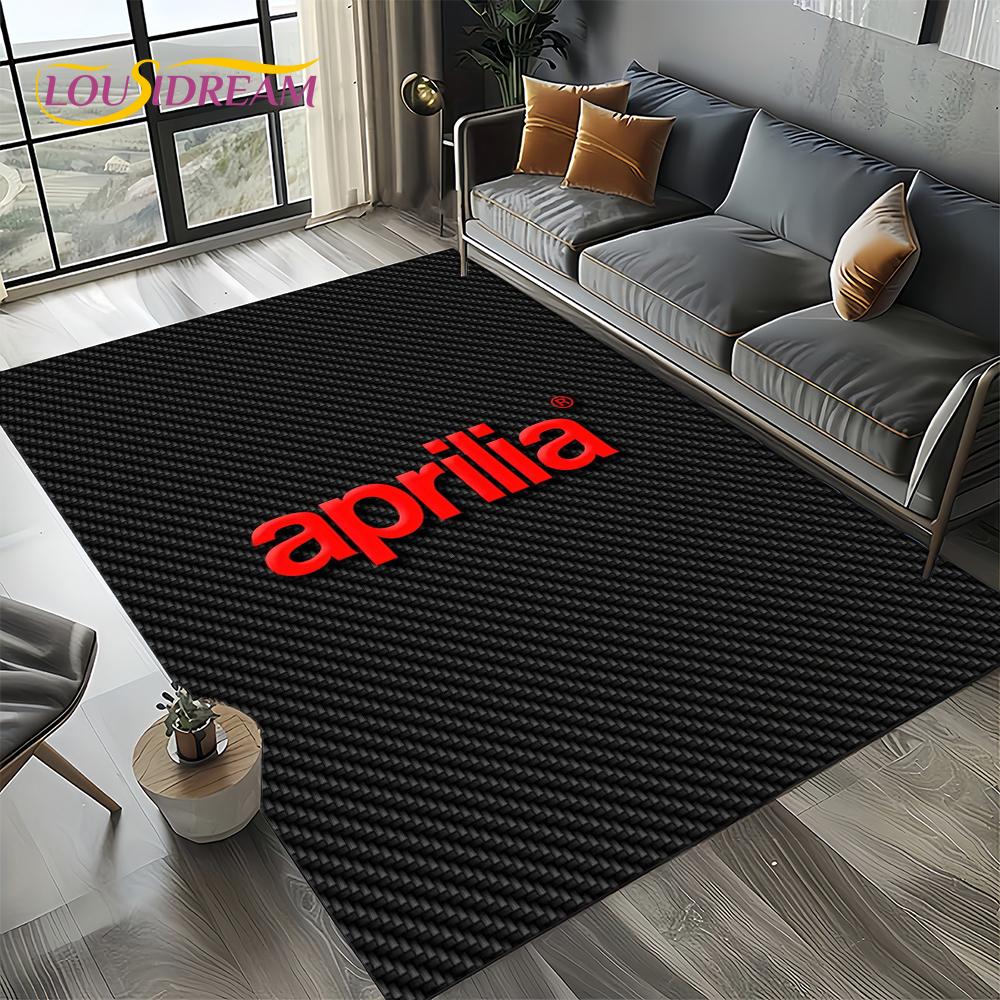 2025  Aprilia Racing Car Logo Motorcycle Carpet Rug for Bedroom Living Room Home Sofa Decoration ,kids Play Decor Floor Mat Gift