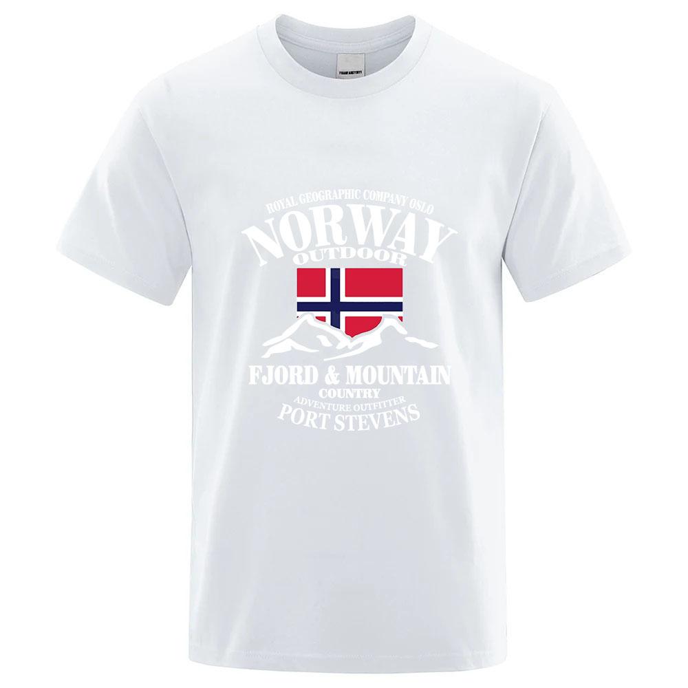 Norway Flag Fjord Mountain 2025 New Unisex Ordinary Thin Short Sleeve Sport Quick Dry T Shirt Fitness Breathable Versatile Top