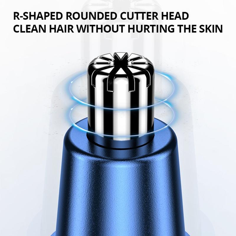 2 в 1 триммер для волос в носу, перезаряжаемый от USB, для мужчин, электрическая эпиляция, машинка для стрижки волос в носу, ушах, бритва, эпилятор для женщин