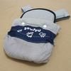 Traditional baby carrier made in Simple dungaree with stripes and Japan. navy.