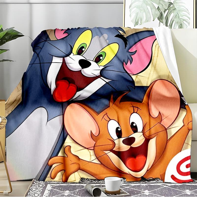 Cat And mouse Romance Blanket Flannel Throw for Sofa, Indoor, Camping, Living Room, Office, Chair, And Bed Soft Birthday Gift