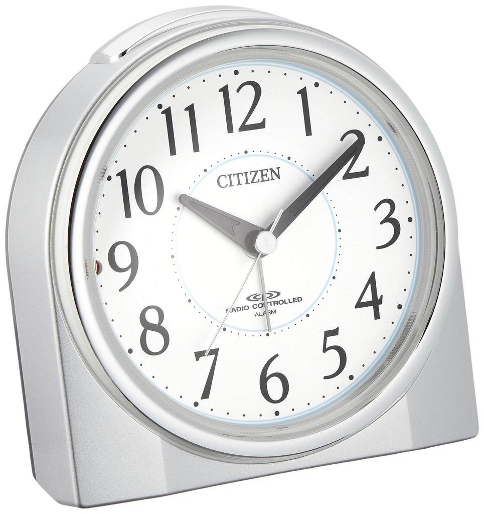 CITIZEN Будильник Nemurina Night Silver Радиоуправляемые часы, Звонок, Всегда включенная подсветка, Металлические, 4RL432-019