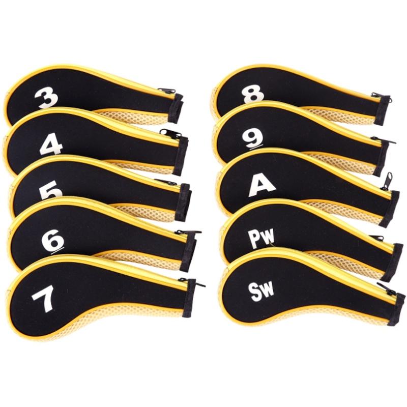 Разноцветные чехлы для головок утюгов для гольф-клубов с молнией и подкладкой из неопрена шт.)