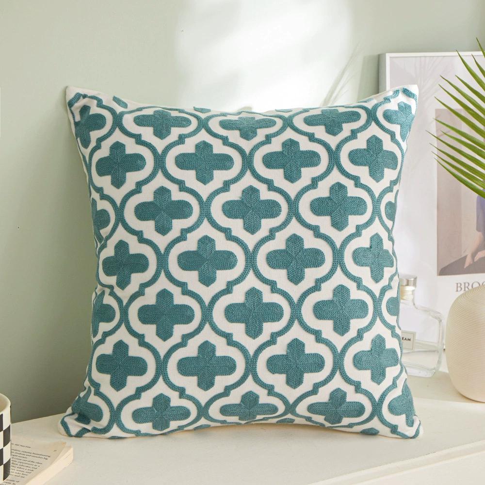 Nordic Ins Style Geometric Embroidery Pillowcase Creative 3D Home Decoration Cushion Cover Fashion Bohemia Series Pillow Case