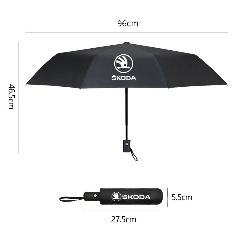 High-end Car Folding Sunshade Windproof Umbrella For Skoda Yeti Kamiq Kodiaq Karoq Octavia Fabia Rapid Vrs Mk3 Superb A4 A6 A7