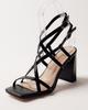 Heeled Sandals with Weave Aifоrmaria 152521232 36 Black Leather