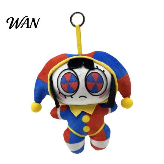 Mini Plush Toy Keyring Clown Keychain for Backpack Cute Stuffed Animal Soft Handbag Pendant Purse Charm Funny Gift Kids Women Fluffy