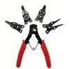 Snap Ring Pliers, 4 In 1 Removal Set for Automotive And Engine Repair,Interchangeable Jaw Head 45 90 And 180 Degree Angled Jaws
