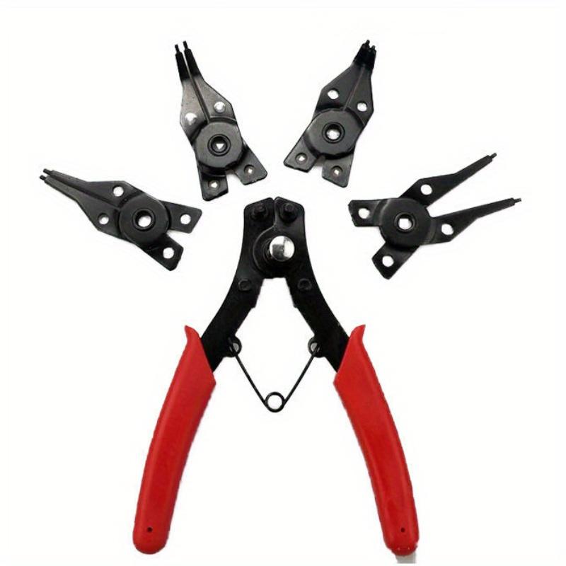 Snap Ring Pliers, 4 In 1 Removal Set for Automotive And Engine Repair,Interchangeable Jaw Head 45 90 And 180 Degree Angled Jaws