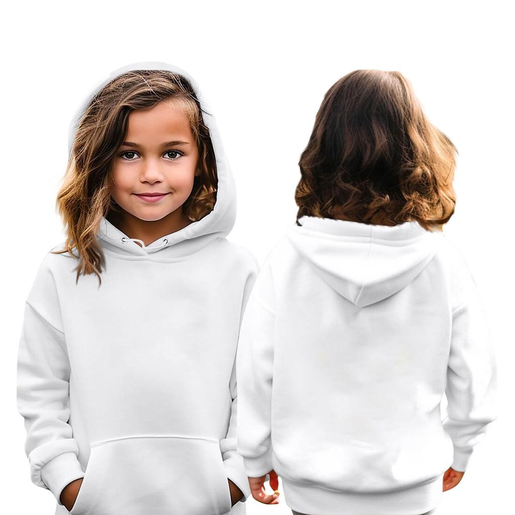Children's Hoodies Loose Soild Hooded Sports Shirt Fashionable Sports Shirt