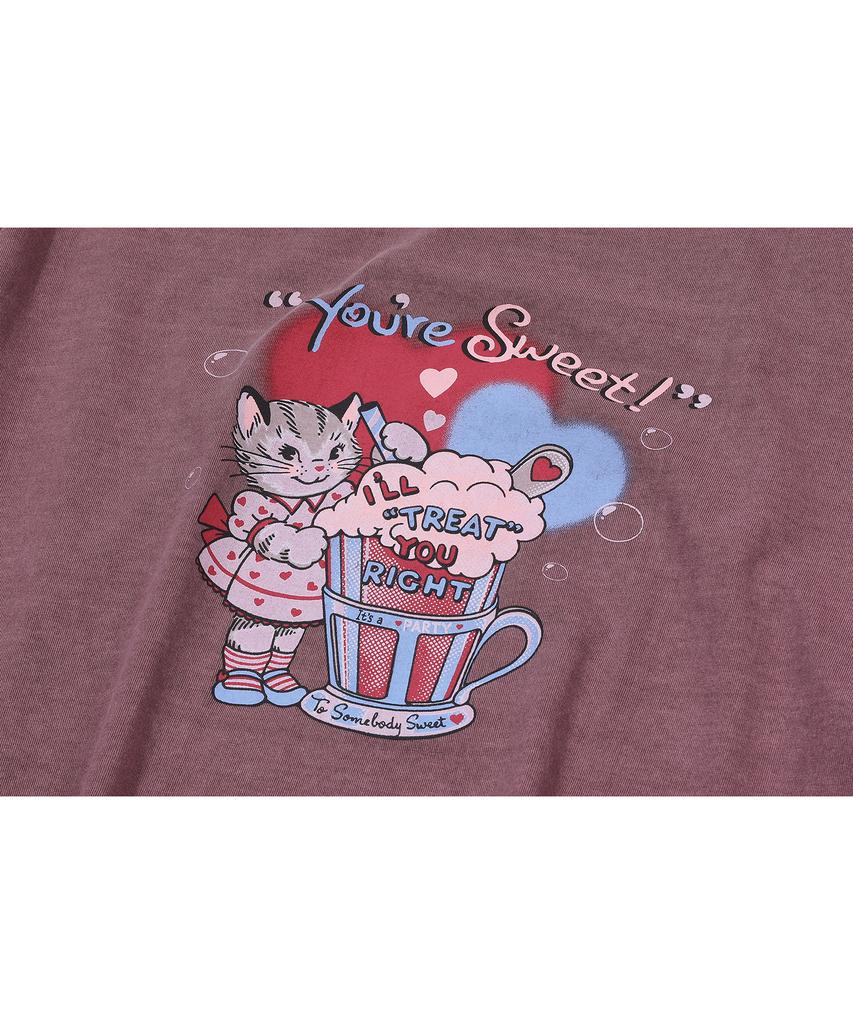 CPGN STUDIO Футболка с коротким рукавом 'Kitten Soda Pigment' Пыльно-розовый