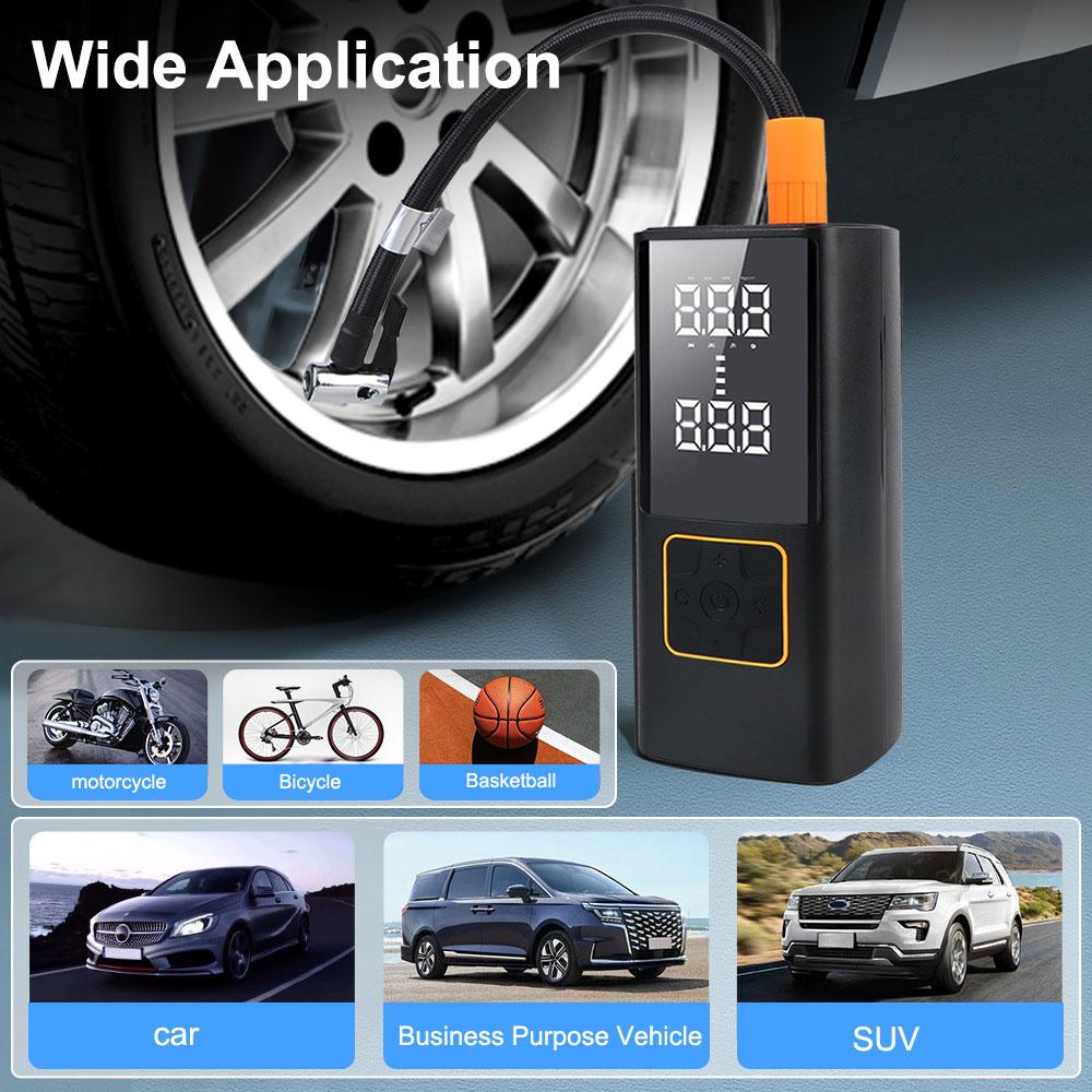 Tire Pressure Test Gauge Digital 150PSI Portable Air Pump for Motorcycle Bicycle Ball Wireless Inflator Car Air Compressor