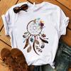 Women&Amp;#39;S T-Shirt Dream Catcher Graphic Print Top Female Tee Shirts Crew Neck Summer Casual Wear Kawaii Harajuku Oversized Tshirt