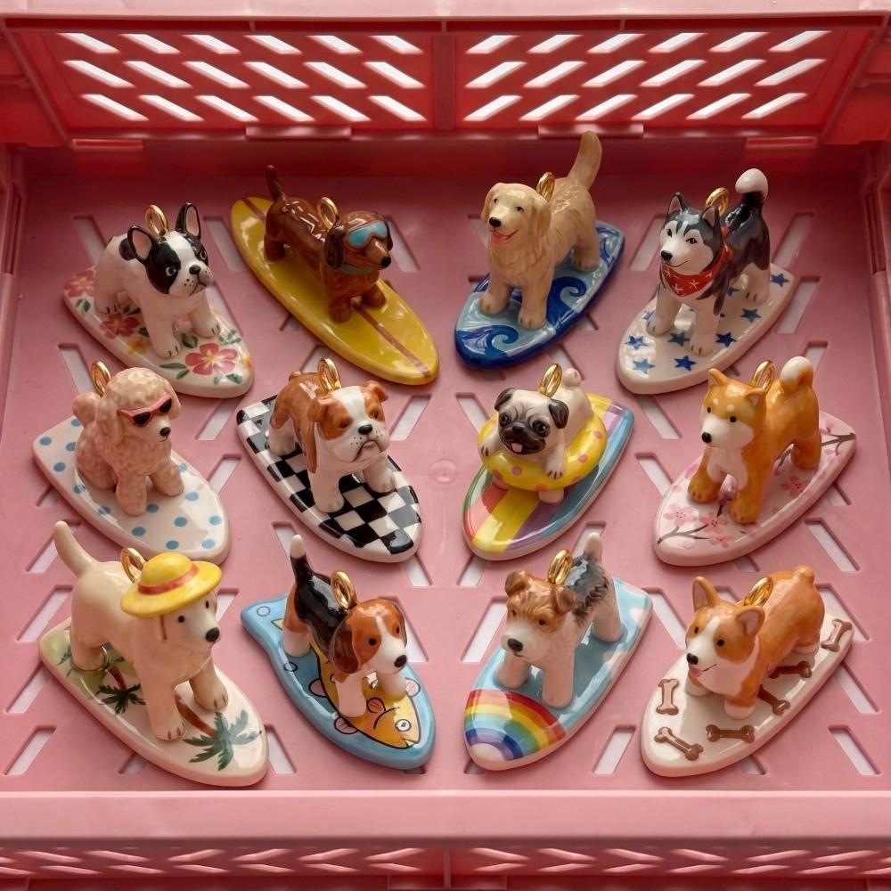 Enamel Jewelry Making Pendant Colorful Dog DIY Pendant Jewelry Accessories Puppy Charm  Vacation