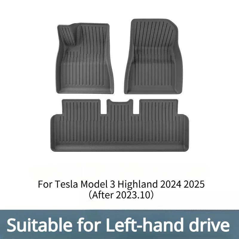 Коврики в багажник для Tesla Новая Model 3 Highland 2024, водонепроницаемые, износостойкие, из ТПЭ, коврики для пола в передний и задний багажник, аксессуары