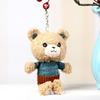 Adorable Mini Plush Teddy Bear Keychain Short Plush Stuffed Toy Bag Accessory