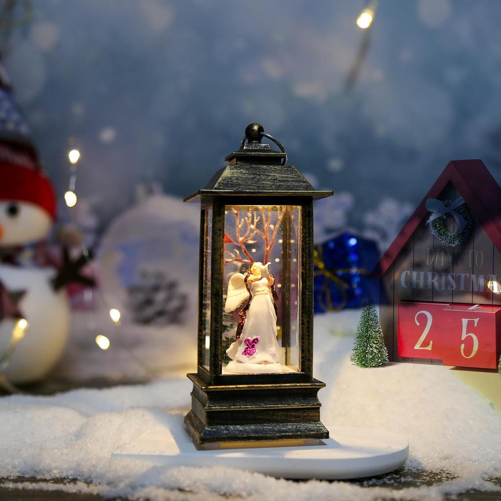 Christmas Festive Lantern: Small Night Light & Table Ornament