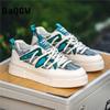 Модные Новые Мужские Кроссовки Модные Цветные Блоки Повседневная Обувь Легкие Дышащие Беговые Кроссовки На Шнуровке Обувь на Платформе Zapatillas De Hombre