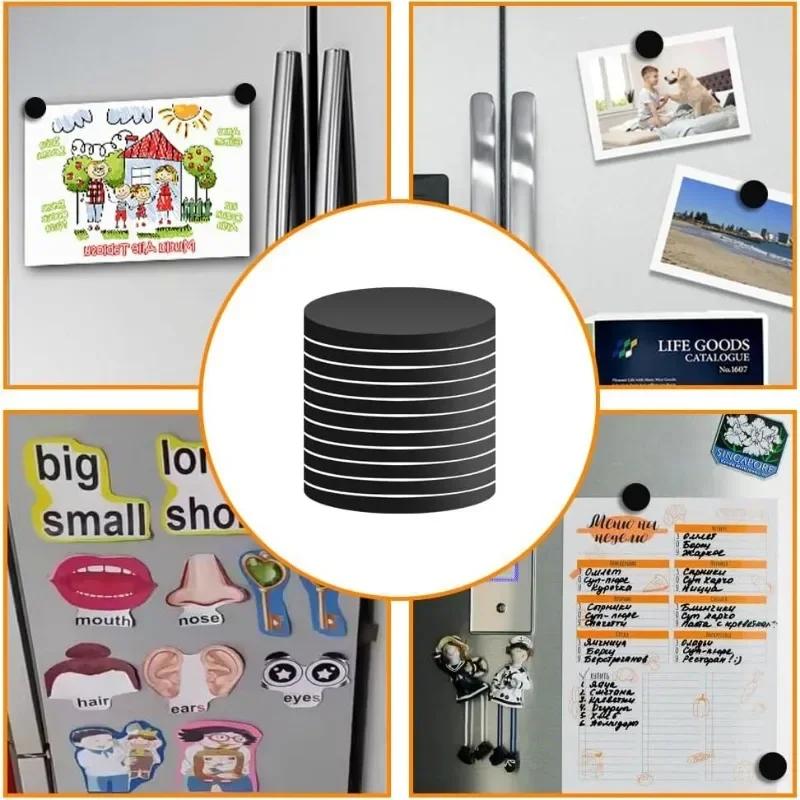 30 шт. Гибкие магнитные точки, прочные самоклеящиеся магниты, круглые магнитные диски для холодильника, поделок, офисных проектов «сделай сам»