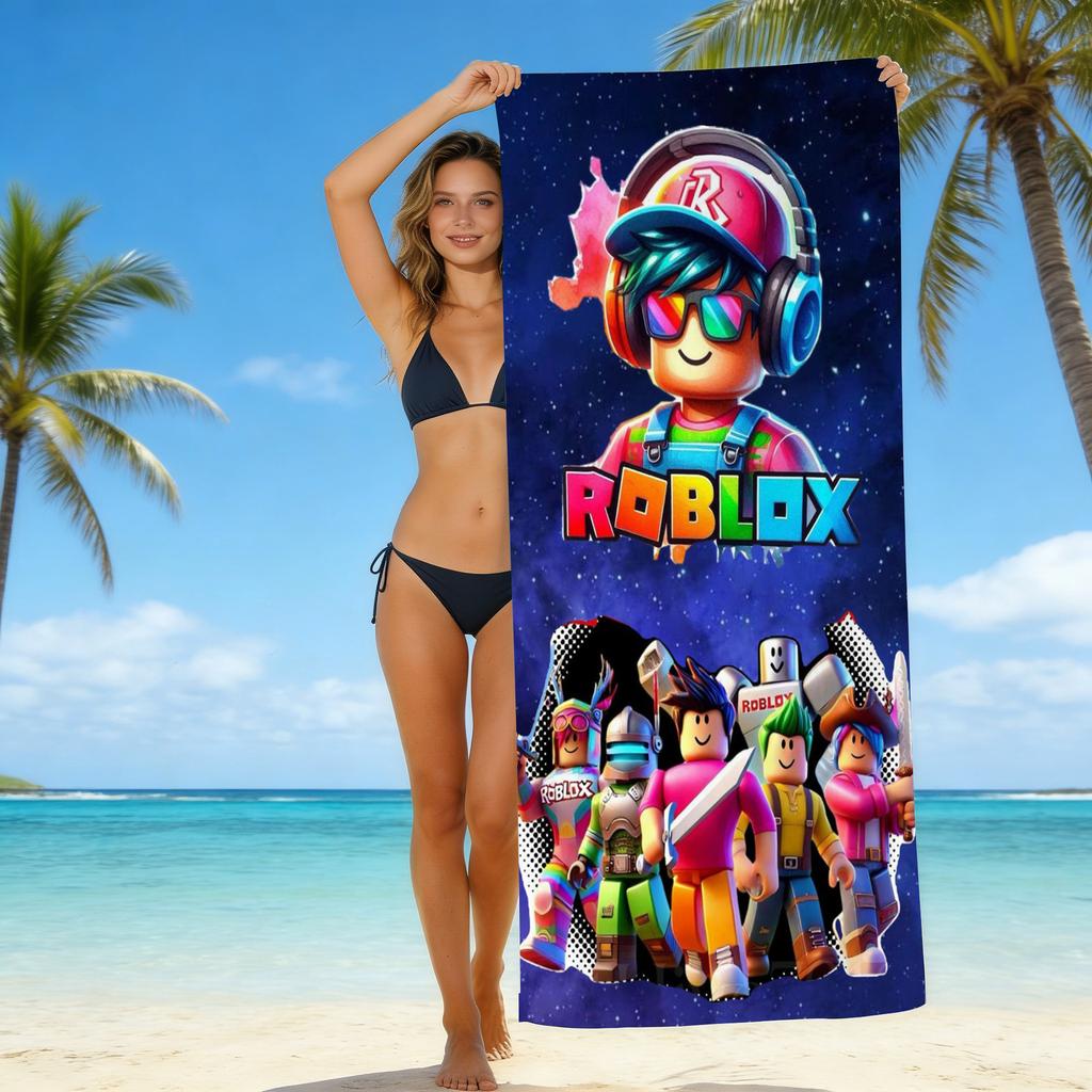 Roblox Roblox Игра Пляжное полотенце Европейское и американское Микрофибра Банное полотенце Пляжное Детское Взрослое Полотенце
