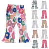 Girls Flare Leggings Printed Flare Pants For Girls Yoga Pants Kids Bell Bottoms Leggings