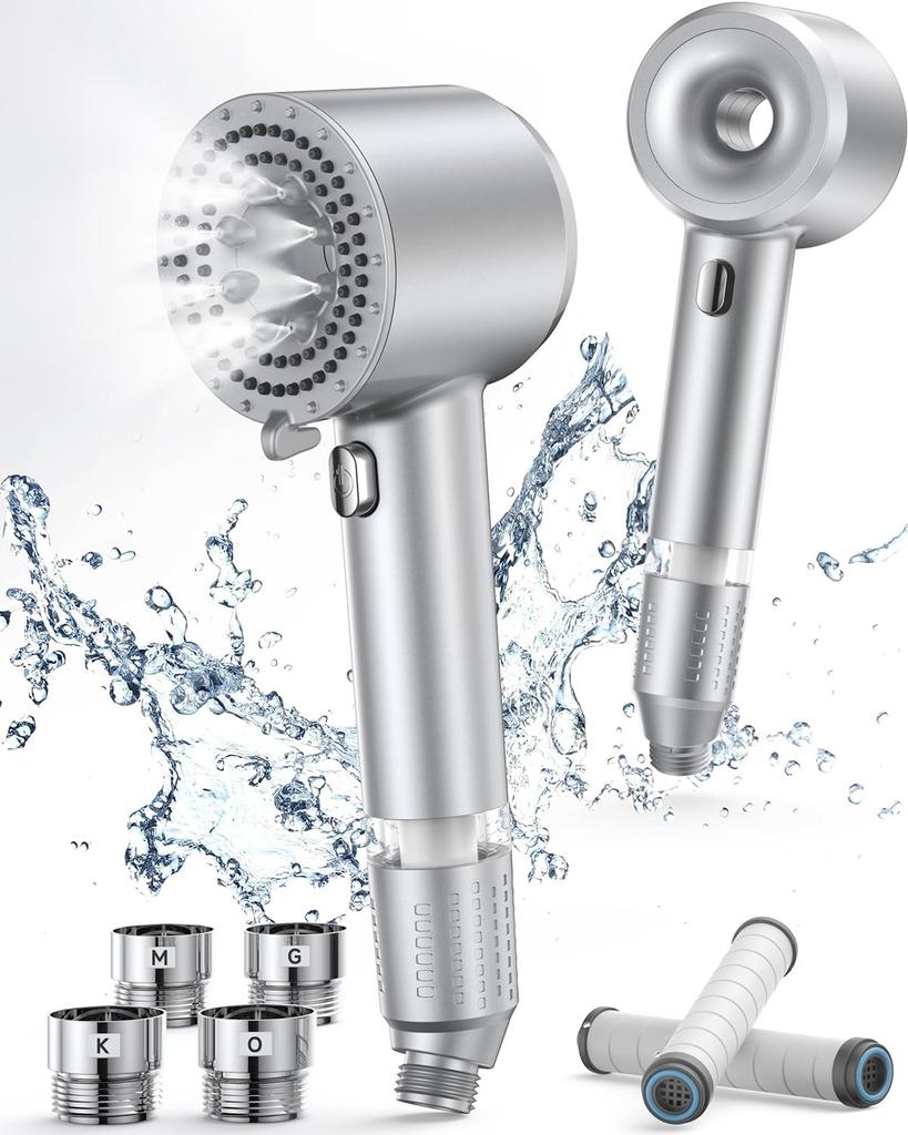 Shower Head Micro Nano Bubble Original Double Pressure Shower Water Stop At High Water Shower Removes Improves Skin and Hair Nano Bubble Shower