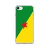 Coque iPhone - Drapeau Guyane - iPhone SE 2020 - Souple - Multicolore - Verticale