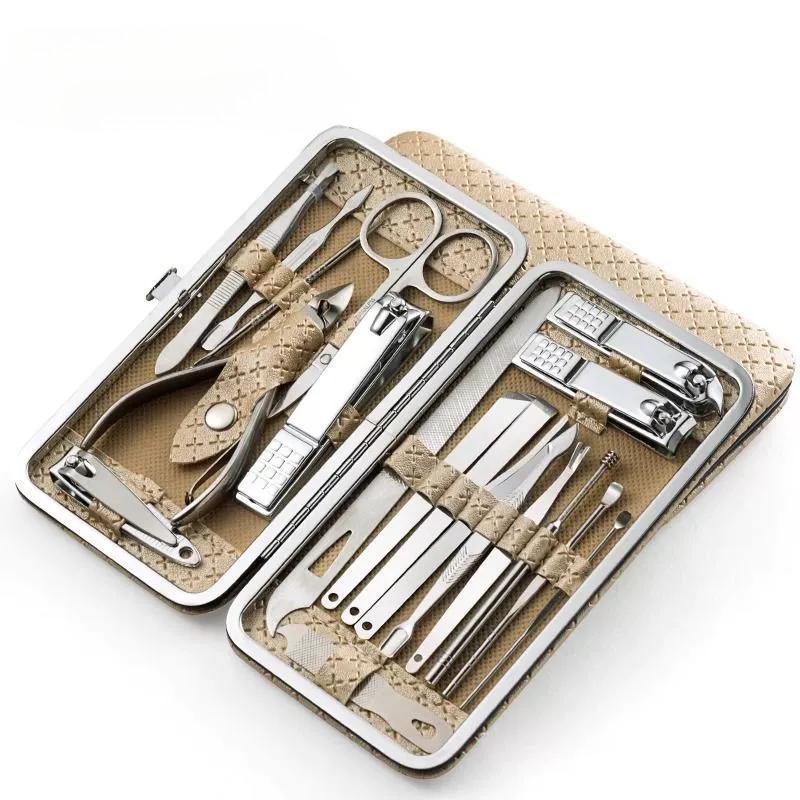 Home Nail Trimming Set 19 Piece Set Of Beauty Tools Home Manicure Foot Trimming Eagle Beak Pliers Care Kit Nail Knife Nail Clipper Set