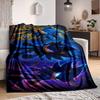1Pc Sonic Hedgehog Artwork Flannel Blanket, Soft And Comfortable, Casual Warm, Camping Travel, Christmas, Halloween Xmas Gift S1522