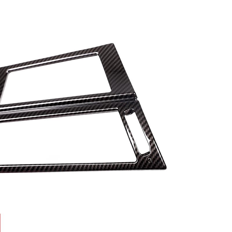 Автомобильная текстура из углеродного волокна, внутренняя центральная панель управления, приборная панель, розетка для кондиционера, накладка для BMW X5 X6 E70 E71