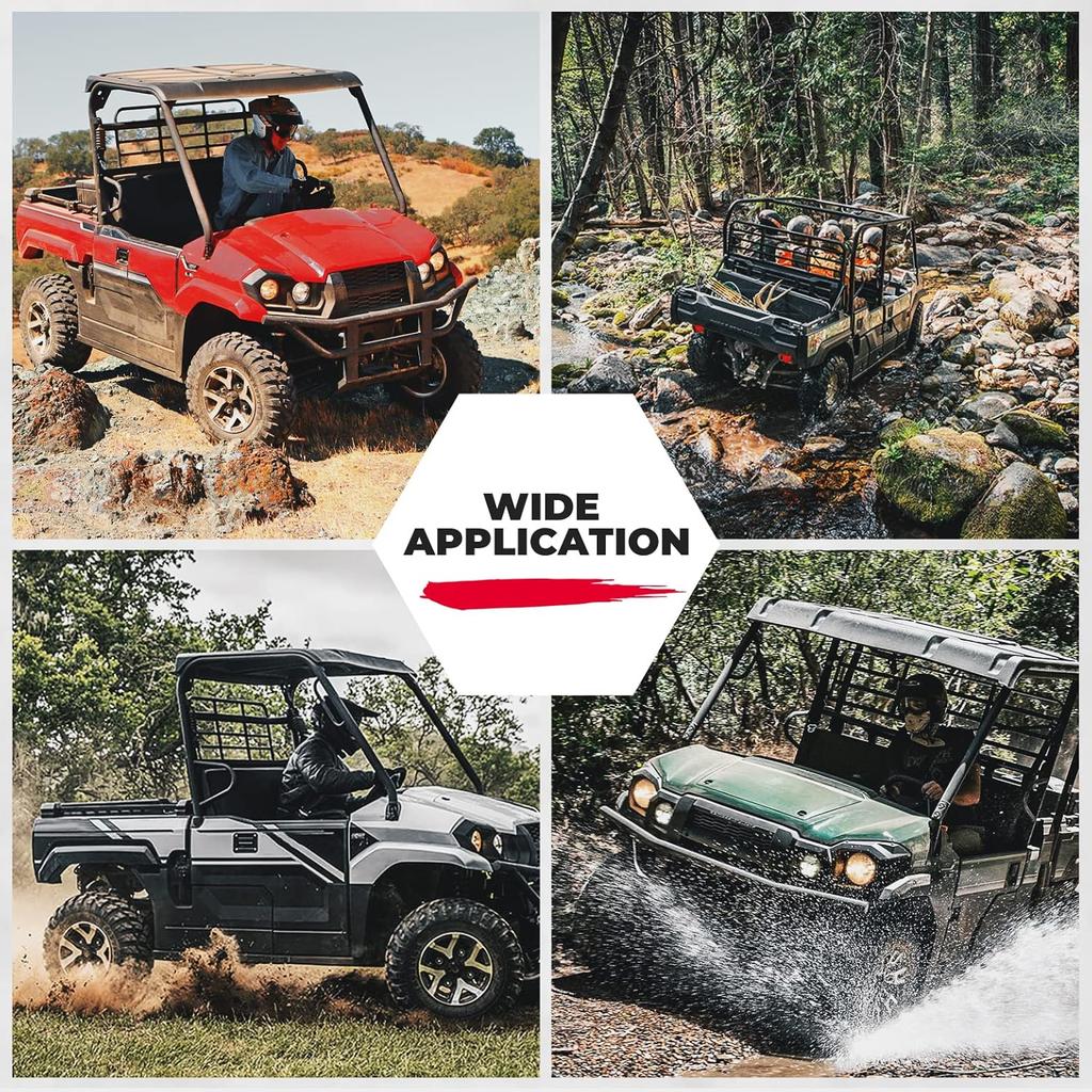 KEMIMOTO Front Bench Seat Cover Compatible With Kawasaki Mule PRO-FXT DXT FX DX 2015-2026 Replace OEM Part KAF080-039 Black Rear Seat Cover