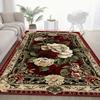 Bohemian Style Carpet Rose Red Living Room Bedroom Floor Mat Outdoor Terrace Garden Decoration Room Area Home Decoration Mats