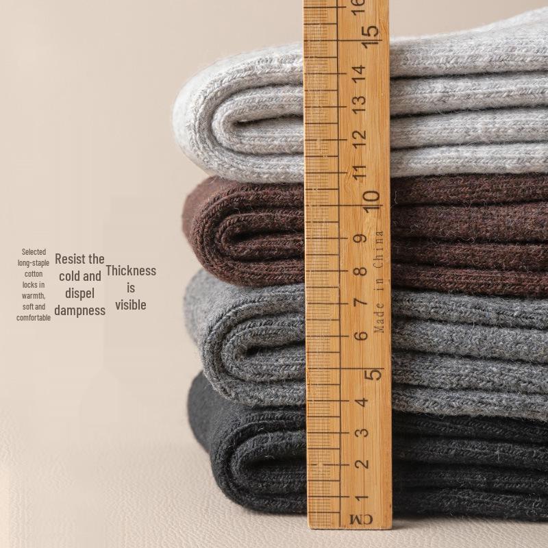 Очень толстые флисовые шерстяные носки для мужчин и женщин - Теплые зимние носки до середины икры