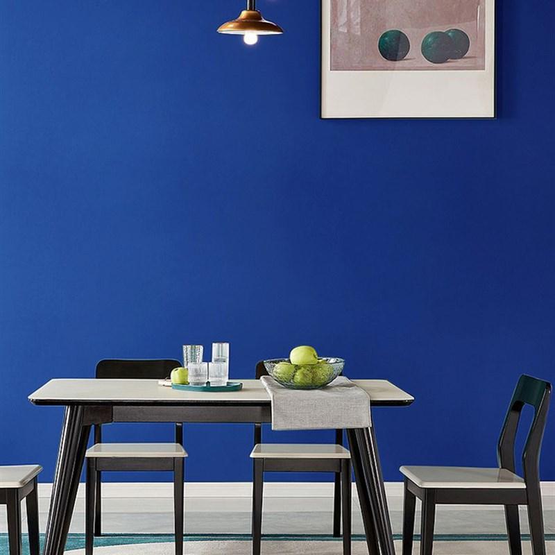 ПВХ Темно-синяя Наклейка на Стену Самоклеящиеся Обои Однотонные Шкаф Обновленный Матовая Пленка Водонепроницаемая Спальня Комната Декорация