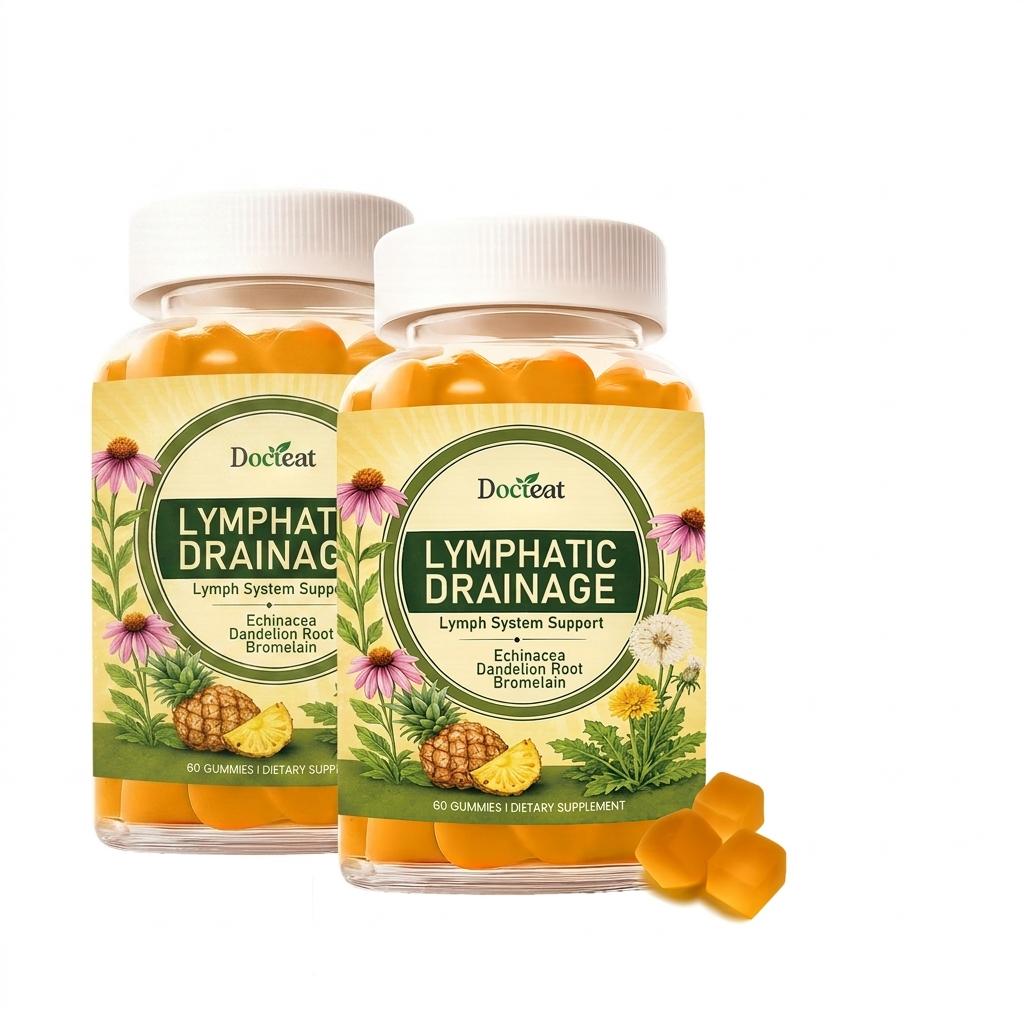 Docteat Lymphatic Drainage Gummies – Daily Natural Cleanse & Vitality Support with Botanical Extracts & Essential Vitamins