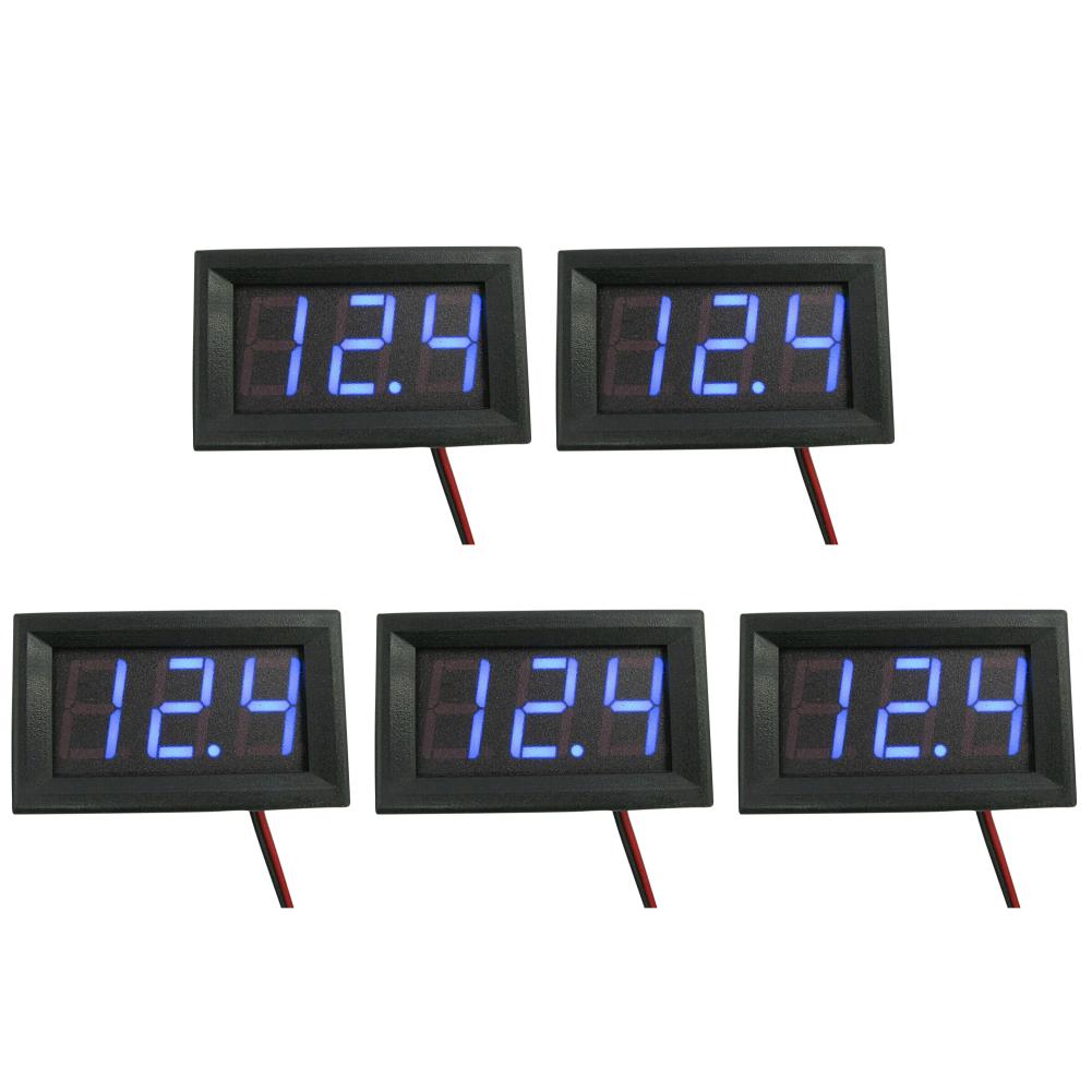 DC4.5V-30V Voltage Meter LED Display 0.56 Inch Mini Voltage Tester Volt Instrument Tool for 6V 12V Electromobile Motorcycle Car
