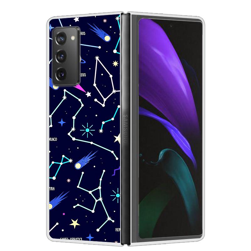 Крутой чехол для Samsung Z Fold 6 5 4 3 Чехол Жесткая прозрачная пластиковая крышка для Samsung Galaxy Z Fold 2 5 6 Чехол для телефона Funda ZFold2 Coque