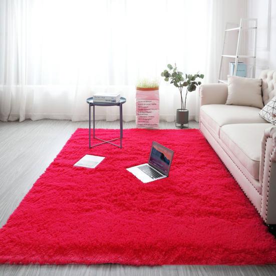 Ковер Shag Area для гостиной, пушистый, плюшевый, для спальни, утолщенный, нескользящий, пушистый, искусственный