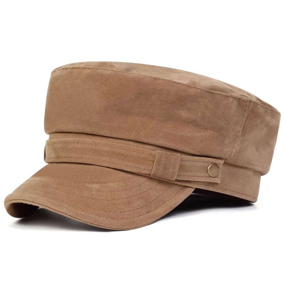 Metal Buckle Newsboy Cap Autumn Winter Octagonal Beret Hat Fashion Painter Hat For Women