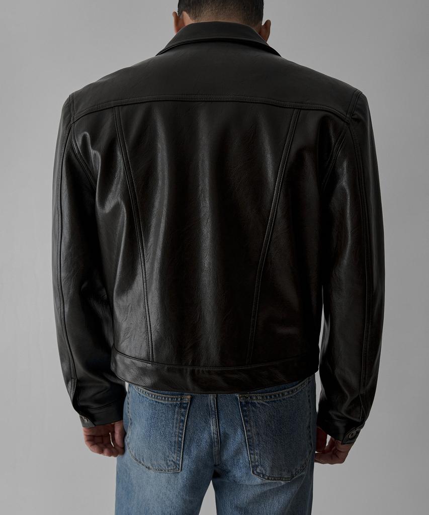 BOWLOW PRODUCT Leather Trucker Jacket [Dark Brown]