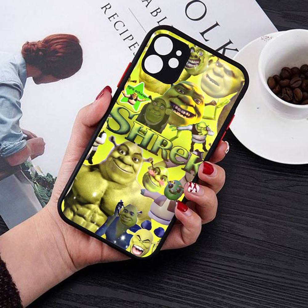 Cartoon S-Shreks Phone Case For IPhone 14 11 12 13 Mini Pro Max 8 7 Plus X XR XS MAX Translucent Matte Cover