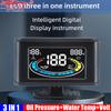 Многофункциональный цифровой ЖК-датчик ZMFJH 3-в-1: Давление масла + Температура воды + Напряжение с сигнализацией для Автомобиля Грузовика DC12V24V